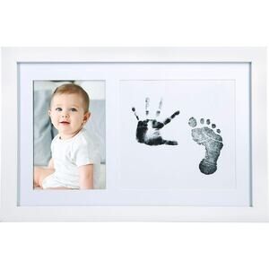 Little Pear by Pearhead Baby Picture Frame 4x6 Photo w/ No Mess Hand Foot Print
